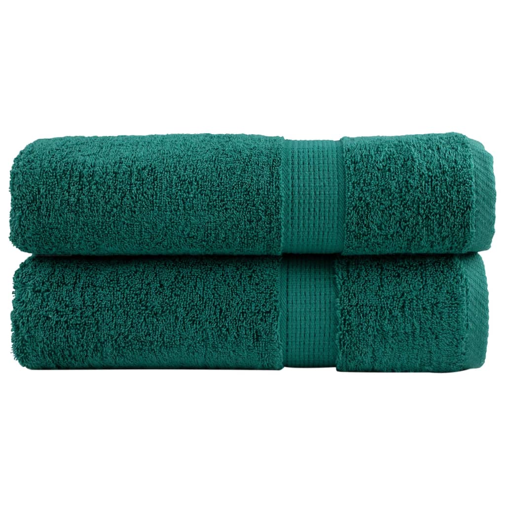 Vidaxl Bath Towels Solund 2 PCS 600 G m² 70x140 cm grønn