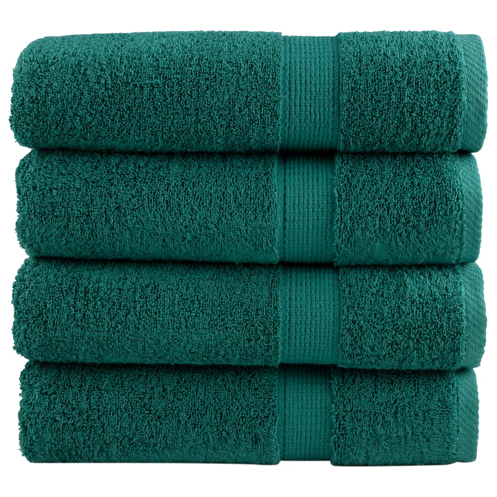 Toallas de baño Vidaxl Solund 4 ST 600 g m² 70x140 cm verde