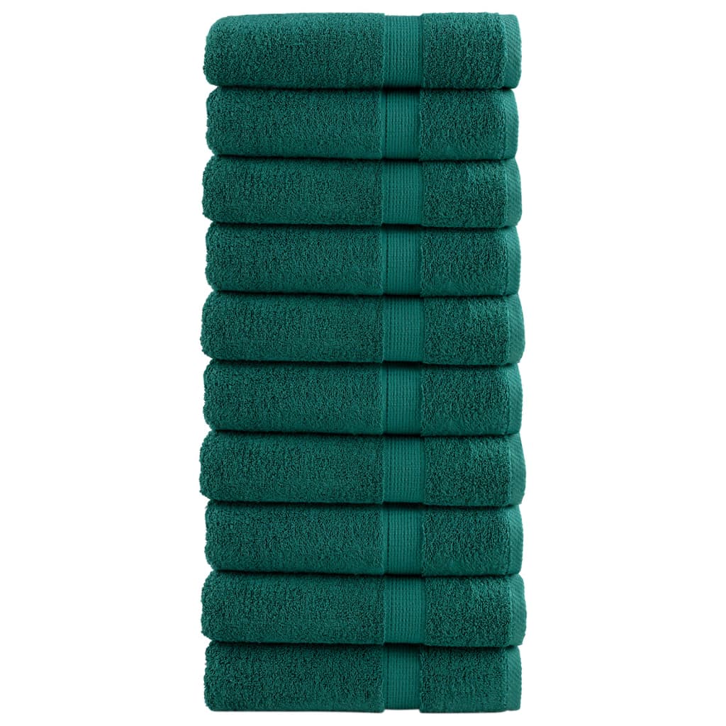 VidaXL serviettes de bain solund 10 pcs 600 g m² 70x140 cm vert