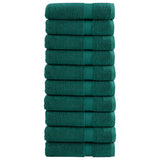 VidaXL serviettes de bain solund 10 pcs 600 g m² 70x140 cm vert