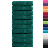 VidaXL serviettes de bain solund 10 pcs 600 g m² 70x140 cm vert
