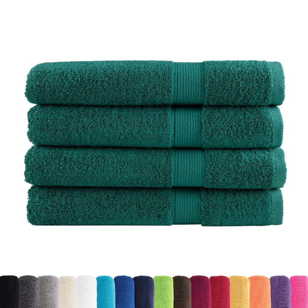 VidaXL serviettes de sauna solund 4 pcs 600 g m² 80x200 cm vert