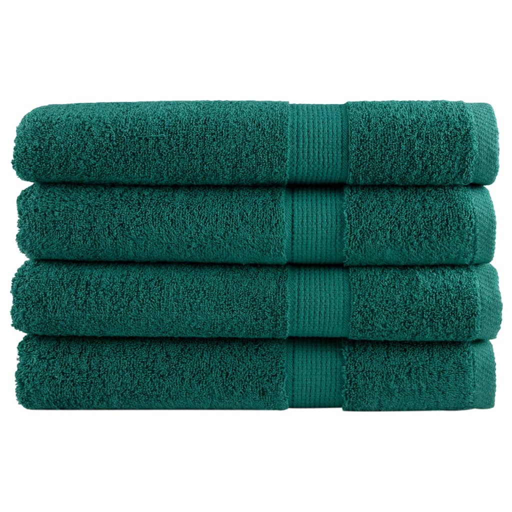 Vidaxl Towels Solund 4 pcs 600 g m² 100x200 cm green