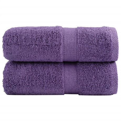 Vidaxx débarbouillettes premium solund 2 pcs violet 30x30 cm 600 g m2