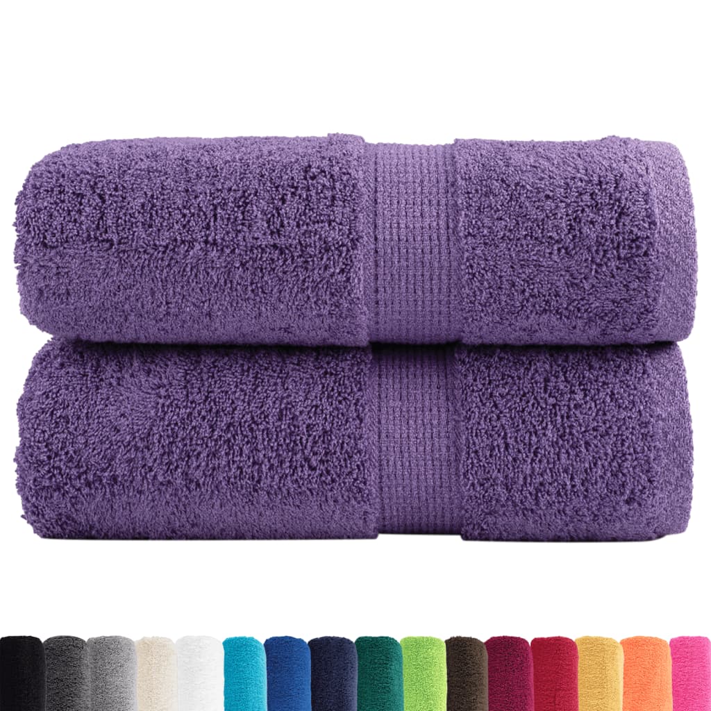 Vidaxx débarbouillettes premium solund 2 pcs violet 30x30 cm 600 g m2