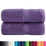 Vidaxx débarbouillettes premium solund 2 pcs violet 30x30 cm 600 g m2
