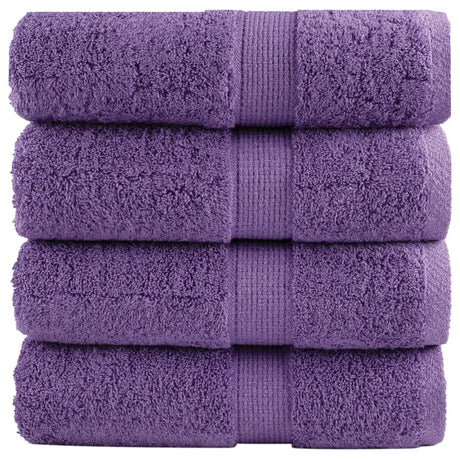 VidaXL Serviettes d'invité SOLUND 4 pcs 600 g m² 30x30 cm violet