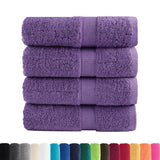 VidaXL Serviettes d'invité SOLUND 4 pcs 600 g m² 30x30 cm violet