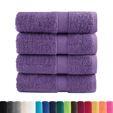 VidaXL Serviettes d'invité SOLUND 4 pcs 600 g m² 30x30 cm violet