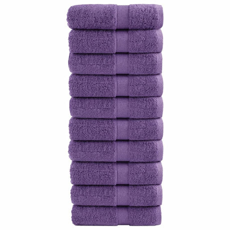VidaXL serviettes invités solund 10 pcs 600 g m² 30x50 cm violet