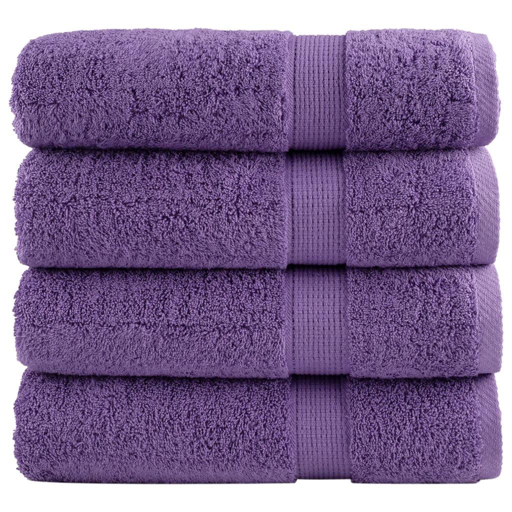 VidaXL serviettes de bain solund 4 pcs 600 g m² 70x140 cm violet