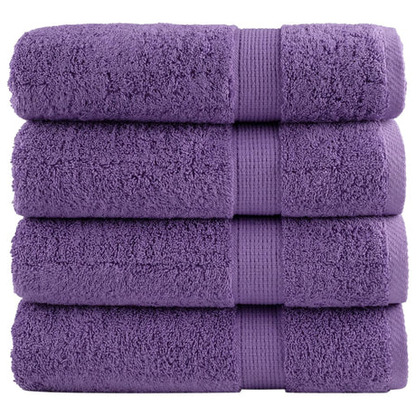 VidaXL serviettes de bain solund 4 pcs 600 g m² 70x140 cm violet