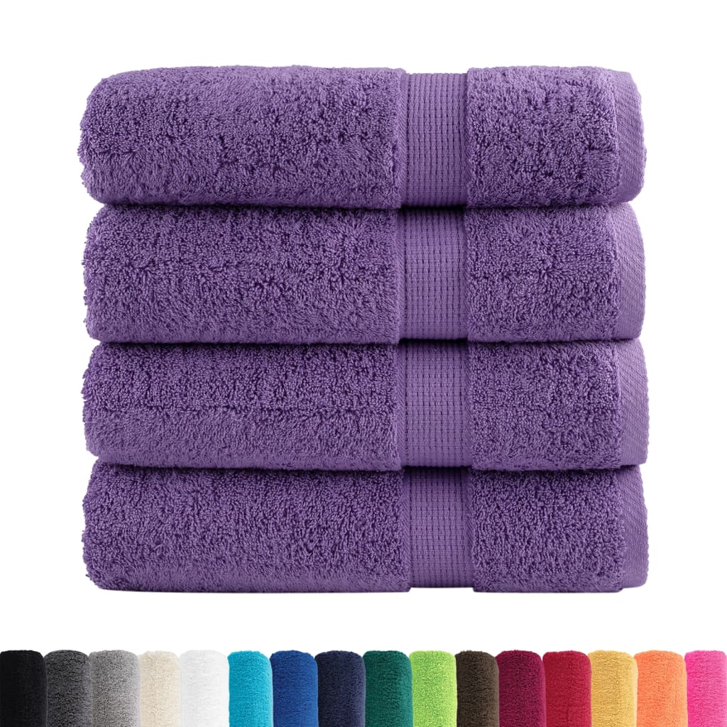 VidaXL serviettes de bain solund 4 pcs 600 g m² 70x140 cm violet