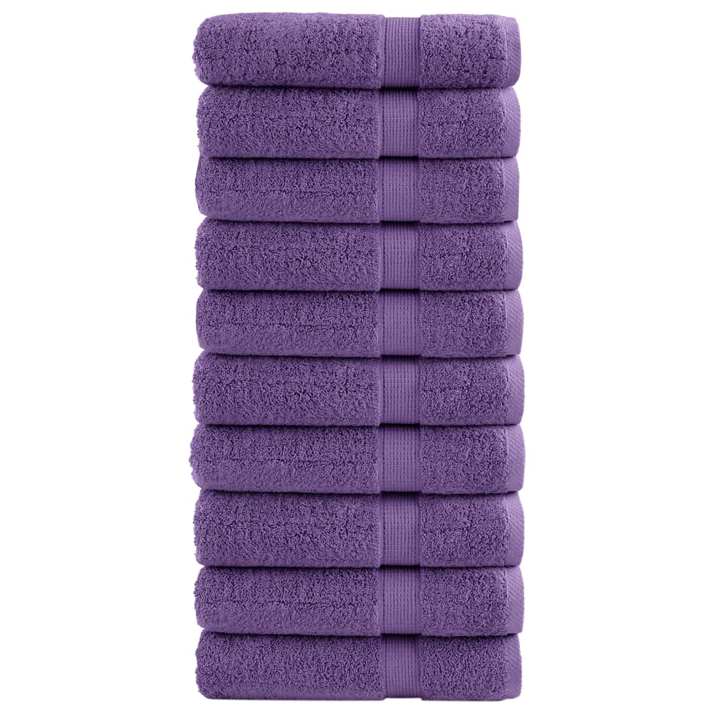 VidaXL serviettes de bain solund 10 pièces 600 g m² 70x140 cm violet