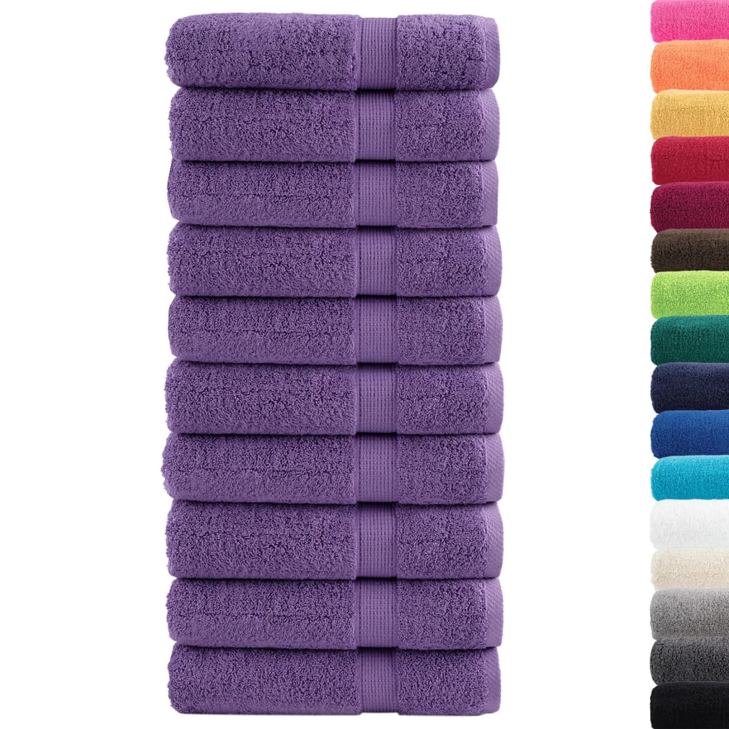 Vidaxl Bath Towels Solund 10 PCS 600 g M² 70x140 cm lilla