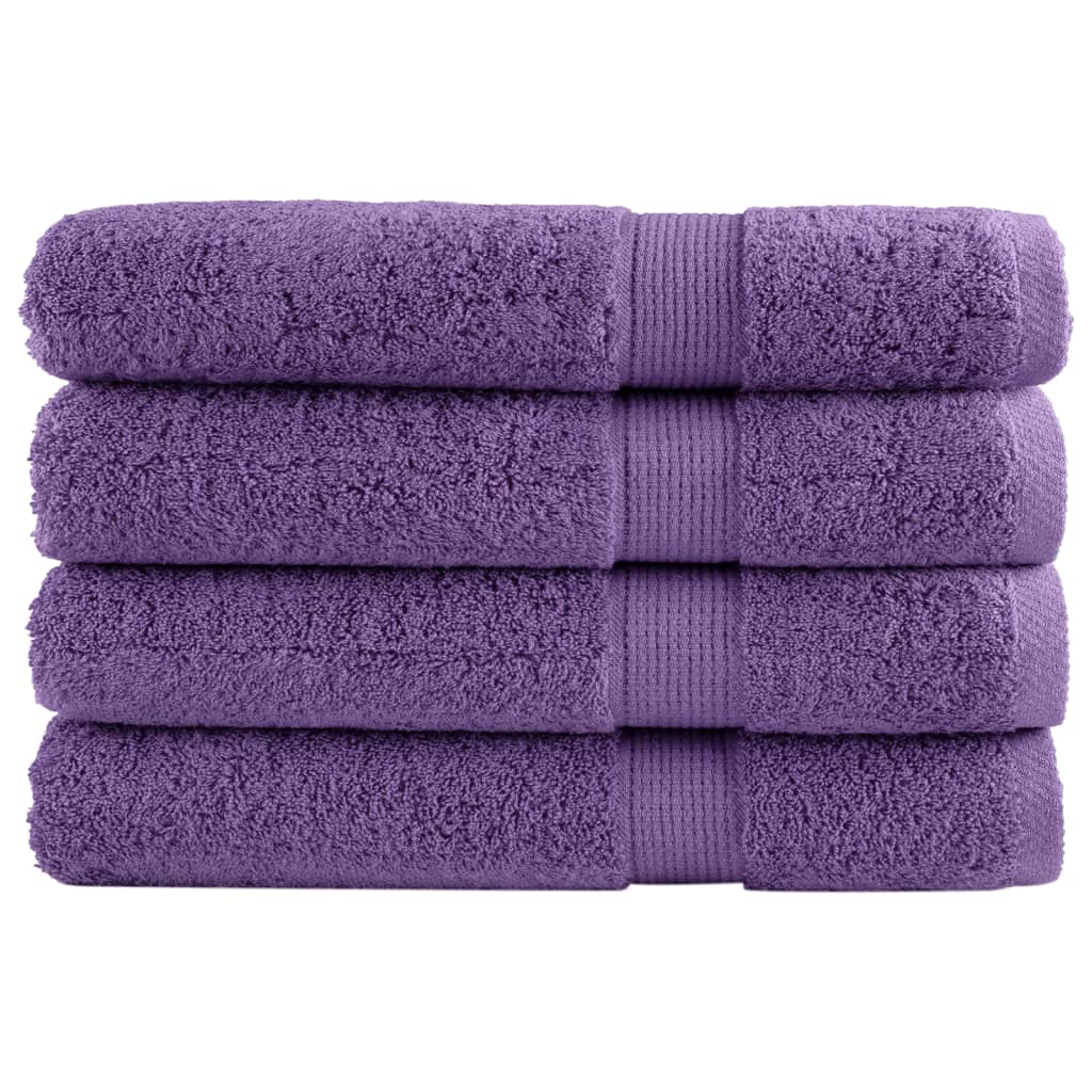 VidaXL serviettes de sauna solund 4 pcs 600 g m² 80x200 cm violet