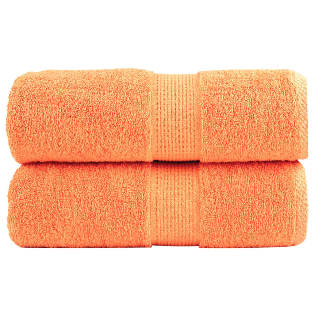 Vidaxx débarbouillettes premium solund 2 pièces orange 30x30 cm 600 g m2