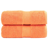 Vidaxx débarbouillettes premium solund 2 pièces orange 30x30 cm 600 g m2
