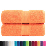 Vidaxx débarbouillettes premium solund 2 pièces orange 30x30 cm 600 g m2