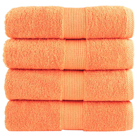 Vidaxx débarbouillettes premium solund 4 pièces orange 30x30 cm 600 g m2