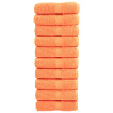 Vidaxx débarbouillettes premium solund 10 pièces orange 30x30 cm 600 g m²