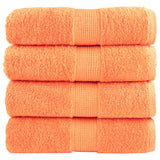 VidaXL serviettes invités solund 4 pcs 600 g m² 30x50 cm orange
