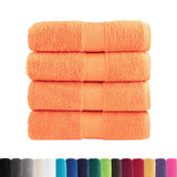 VidaXL serviettes invités solund 4 pcs 600 g m² 30x50 cm orange