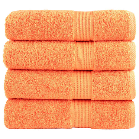 VidaXL serviettes de bain solund 4 pcs 600 g m² 70x140 cm orange
