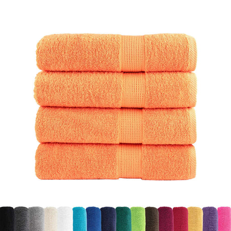 VidaXL serviettes de bain solund 4 pcs 600 g m² 70x140 cm orange