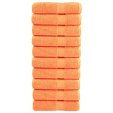 VidaXL serviettes de bain solund 10 pièces 600 g m² 70x140 cm orange