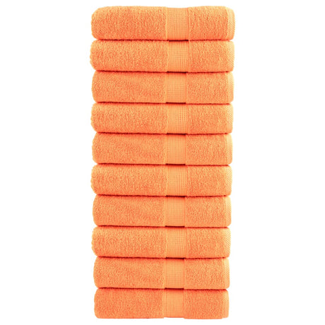 VidaXL serviettes de bain solund 10 pièces 600 g m² 70x140 cm orange