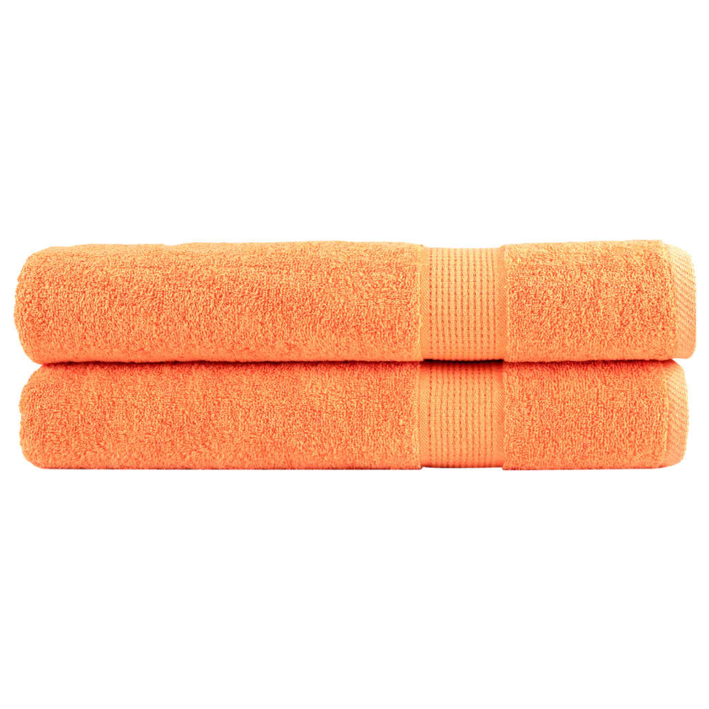 VidaXL serviettes de sauna solund 2 pcs 600 g m² 80x200 cm orange