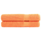 VidaXL serviettes de sauna solund 2 pcs 600 g m² 80x200 cm orange