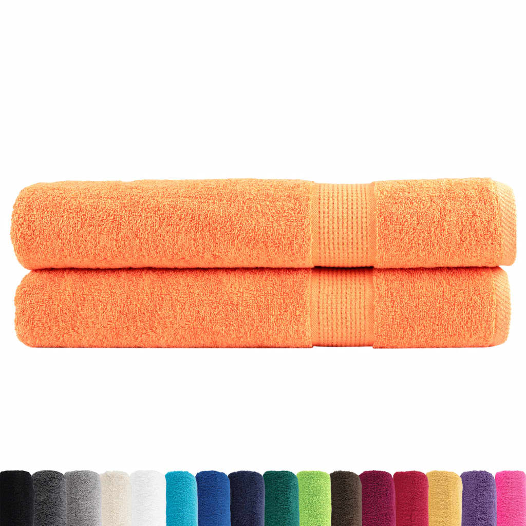 VidaXL serviettes de sauna solund 2 pcs 600 g m² 80x200 cm orange