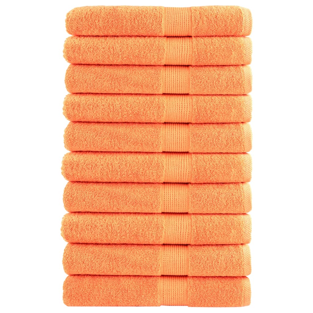 VidaXL serviettes de sauna solund 10 pièces 600 g m² 80x200 cm orange