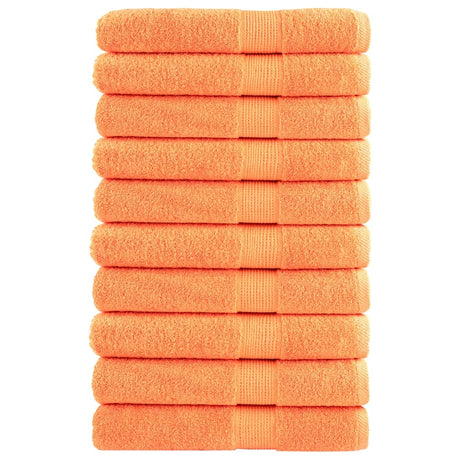 VidaXL serviettes de sauna solund 10 pièces 600 g m² 80x200 cm orange