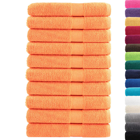 VidaXL serviettes de sauna solund 10 pièces 600 g m² 80x200 cm orange
