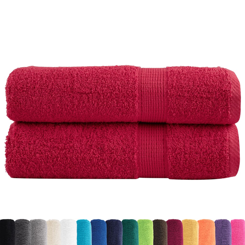 VidaXL serviettes de bain solund 2 pièces 600 g m² 100x150 cm