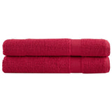 VidaXL serviettes de sauna solund 2 pcs 600 g m² 80x200 cm rouge