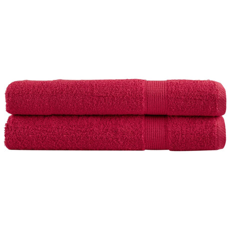 VidaXL serviettes de sauna solund 2 pcs 600 g m² 80x200 cm rouge