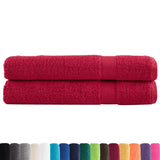 VidaXL serviettes de sauna solund 2 pcs 600 g m² 80x200 cm rouge