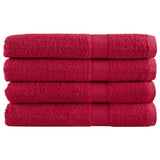 VidaXL serviettes de sauna solund 4 pcs 600 g m² 80x200 cm rouge