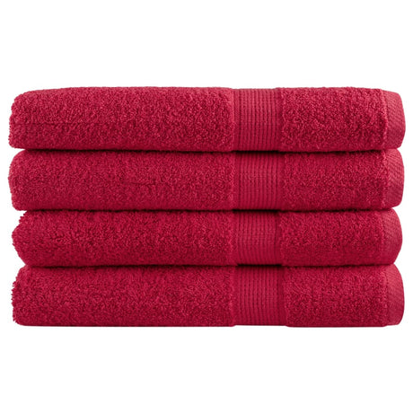 VidaXL serviettes de sauna solund 4 pcs 600 g m² 80x200 cm rouge