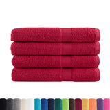 VidaXL serviettes de sauna solund 4 pcs 600 g m² 80x200 cm rouge