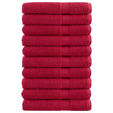 Vidaxx serviettes de sauna solund 10 pièces 600 g m² 80x200 cm rouge