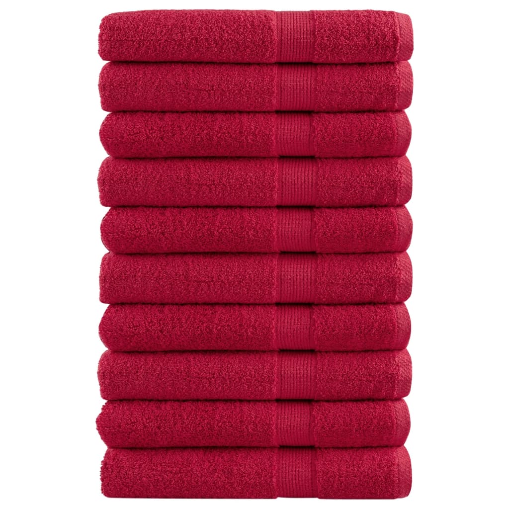 Vidaxl Sauna Cloths Solund 10 PCS 600 g m² 80x200 cm rojo