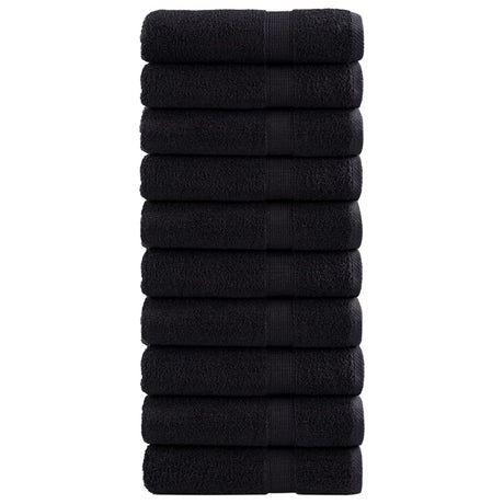 VidaXL Serviettes SOLUND 10 pcs 600 g m² 50x100 cm noir
