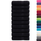 VidaXL serviettes de bain solund 10 pièces 600 g m² 70x140 cm noir