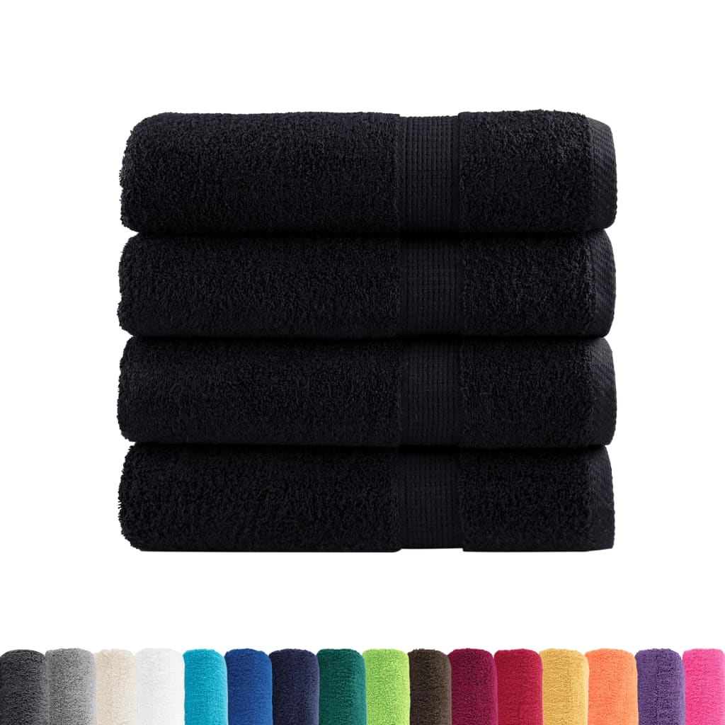VidaXL serviettes de bain solund 4 pièces 600 g m² 100x150 cm