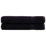 VidaXL serviettes de sauna solund 2 pcs 600 g m² 80x200 cm noir